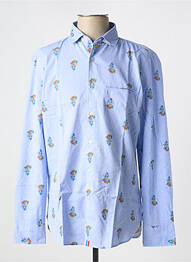 Chemise manches longues manches longues bleu SOOBAYA homme