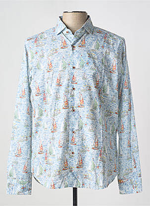 Chemise manches longues manches longues bleu DARIO BELTRAN homme