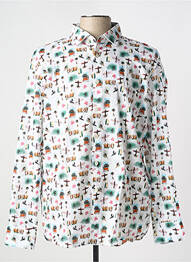 Chemise manches longues imprimé fantaisie blanc SOOBAYA homme