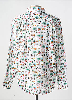 Chemise manches longues imprimé fantaisie blanc SOOBAYA homme