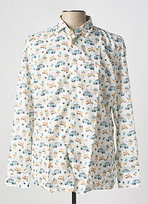 Chemise manches longues imprimé fantaisie blanc SOOBAYA homme