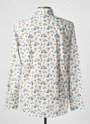 Chemise manches longues imprimé fantaisie blanc SOOBAYA homme