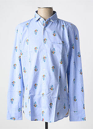 Chemise manches longues bleu SOOBAYA pour homme