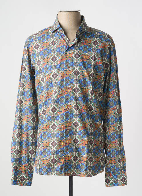 Chemise manches longues imprimé fantaisie bleu DARIO BELTRAN homme