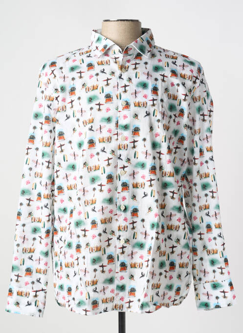 Chemise manches longues blanc SOOBAYA pour homme