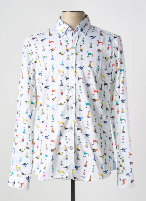 Chemise manches longues blanc THE SURFCAR pour homme