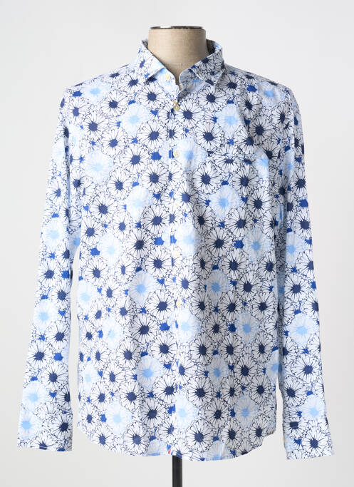 Chemise manches longues bleu SOOBAYA pour homme