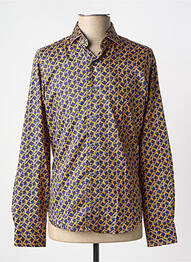 Chemise manches longues tissage popeline jaune DARIO BELTRAN homme