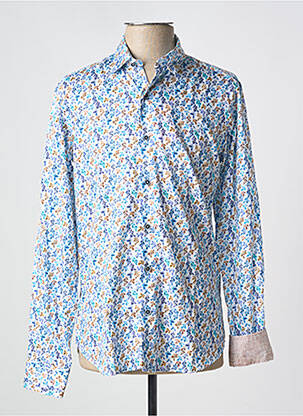 Chemise manches longues coupe cintrée bleu DARIO BELTRAN homme