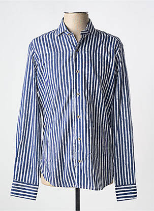 Chemise manches longues coupe cintrée bleu DARIO BELTRAN homme