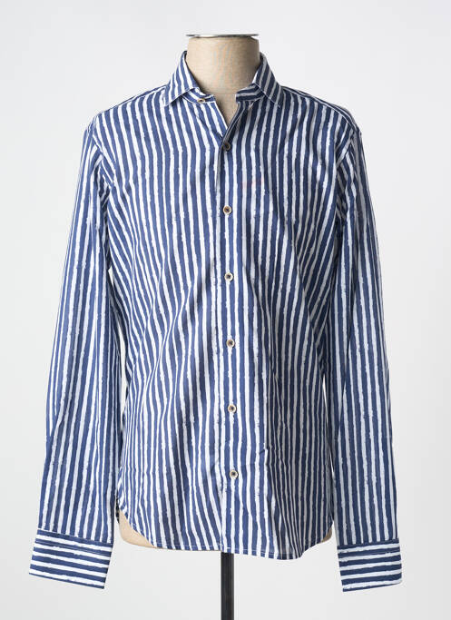 Chemise manches longues imprimé rayures bleu DARIO BELTRAN homme