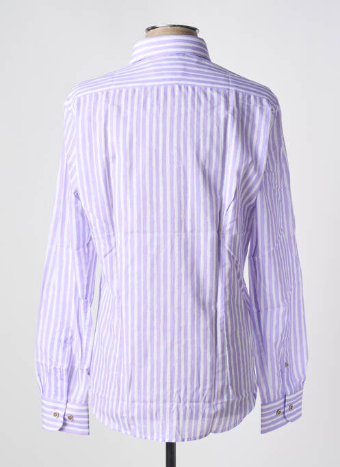 Chemise manches longues imprimé rayures violet DARIO BELTRAN homme