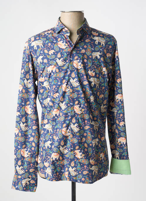 Chemise manches longues bleu DARIO BELTRAN pour homme