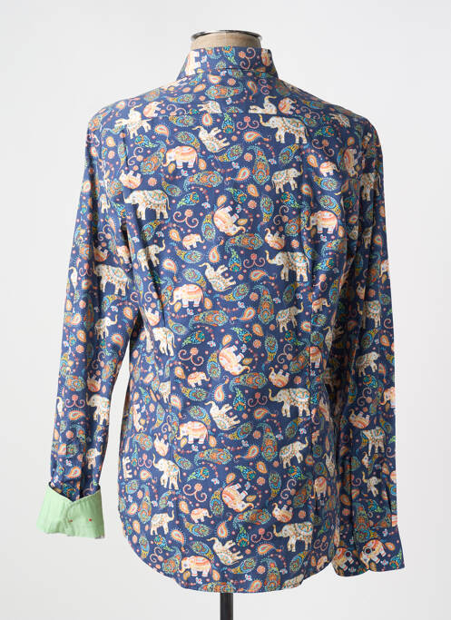 Chemise manches longues bleu DARIO BELTRAN pour homme