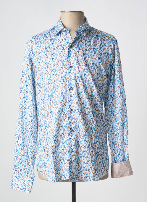 Chemise manches longues bleu DARIO BELTRAN pour homme