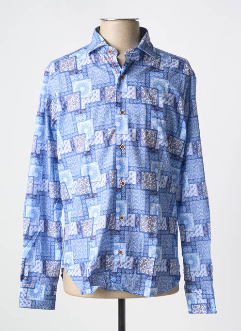 Chemise manches longues bleu DARIO BELTRAN pour homme