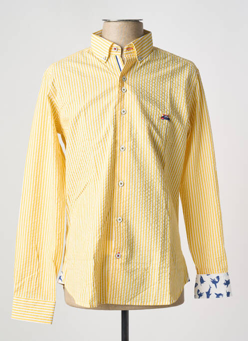 Chemise manches longues jaune THE SURFCAR pour homme