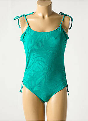 Maillot de bain 1 pièce imprimé fantaisie haut soutien-gorge emboitant vert BANANA MOON femme