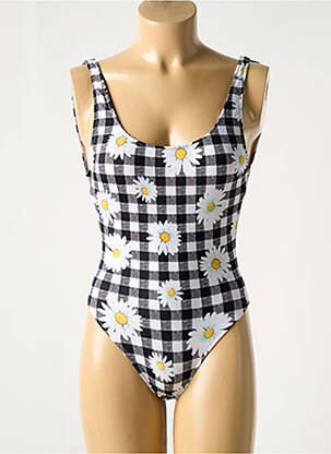 Maillot de bain 1 pièce imprimé fantaisie haut soutien-gorge avec mousse de rembourrage amovible noir BANANA MOON femme