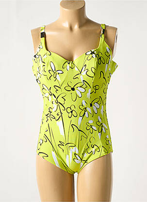 Maillot de bain 1 pièce imprimé fantaisie haut soutien-gorge moulé vert ROIDAL femme