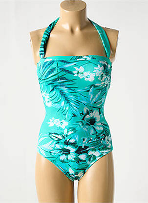 Maillot de bain 1 pièce imprimé fantaisie haut soutien-gorge moulé vert ROIDAL femme