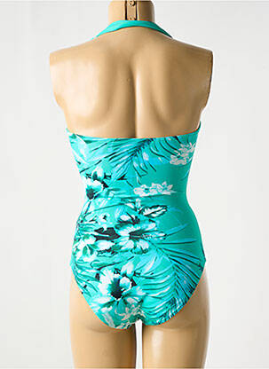 Maillot de bain 1 pièce imprimé fantaisie haut soutien-gorge moulé vert ROIDAL femme