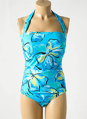 Maillot de bain 1 pièce bretelles élastiquées amovibles haut soutien-gorge moulé bleu ROIDAL femme