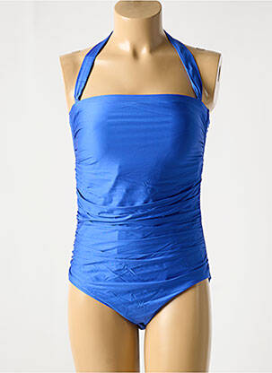 Maillot de bain 1 pièce bretelles élastiquées amovibles haut soutien-gorge moulé bleu ROIDAL femme