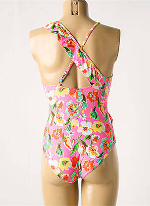 Maillot de bain 1 pièce tissage satiné rose WATER & MELON fille