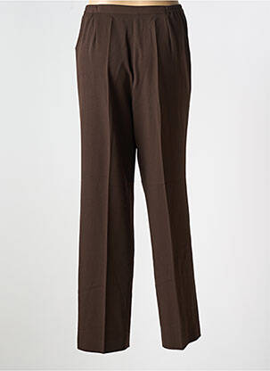 Pantalon droit taille élastique taille normale marron ATIAN femme