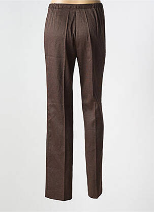 Pantalon droit taille élastique taille normale marron ATIAN femme
