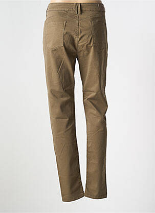 Pantalon slim tissage popeline taille normale vert VOTRE NOM femme
