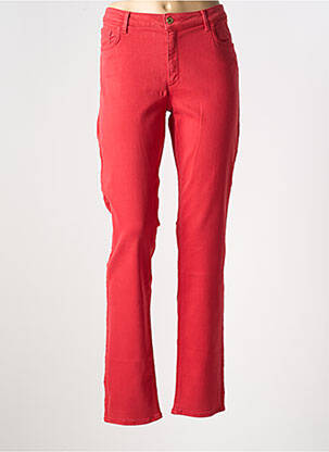 Jeans coupe droite stretch taille normale rouge TRUSSARDI JEANS femme