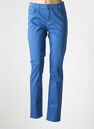 Pantalon slim tissage popeline taille normale bleu TRUSSARDI JEANS femme