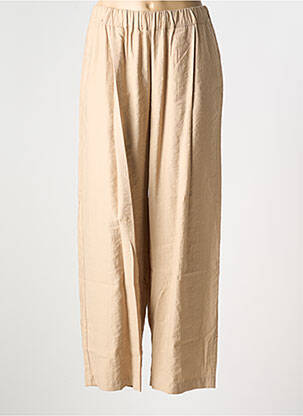 Pantalon large tissage crêpe taille normale beige HUMILITY femme