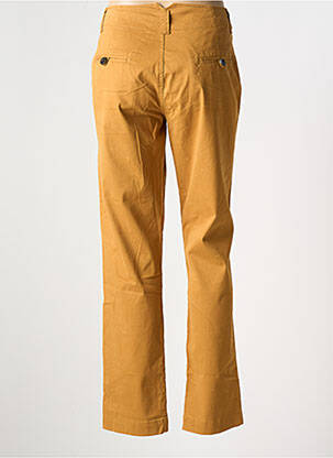 Pantalon chino fermeture zippée sous rabat boutonné taille normale jaune LE PETIT BAIGNEUR femme