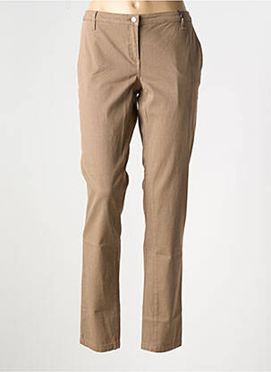 Pantalon slim stretch taille normale marron TRUSSARDI JEANS femme
