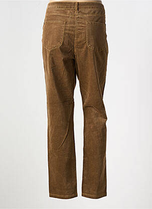 Pantalon droit stretch taille normale marron FLEUR DE SEL femme
