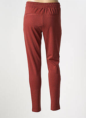 Pantalon slim taille élastique taille normale marron ICHI femme