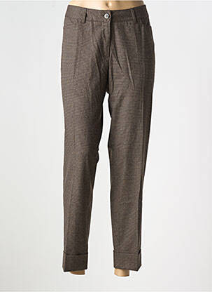 Pantalon droit stretch taille normale marron DIANA GALLESI femme