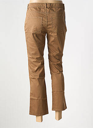 Pantalon droit stretch taille normale marron ONE STEP femme