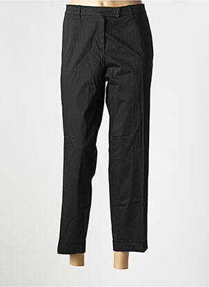 Pantalon droit fermeture zippée sous rabat boutonné taille normale noir DIANA GALLESI femme