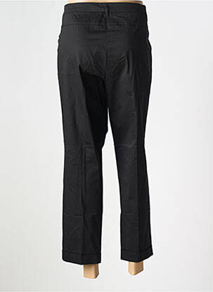 Pantalon droit fermeture zippée sous rabat boutonné taille normale noir DIANA GALLESI femme