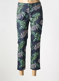 Pantalon droit tissage crêpe taille normale vert EUGEN KLEIN femme