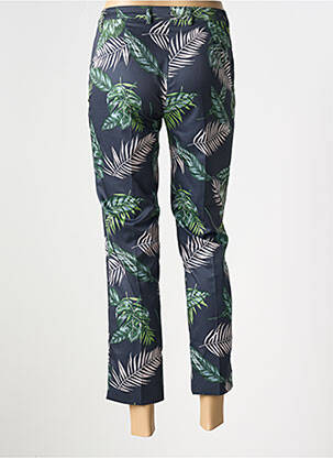 Pantalon droit fermeture zippée sous rabat boutonné taille normale vert EUGEN KLEIN femme