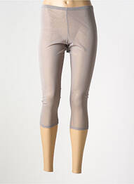 Legging taille élastique gris E-BRYDE femme