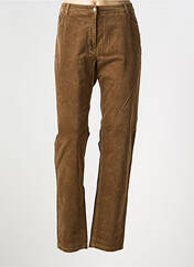 Pantalon droit marron FLEUR DE SEL pour femme seconde vue