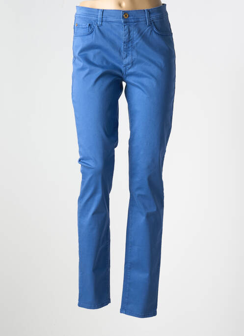 Pantalon slim tissage popeline taille normale bleu TRUSSARDI JEANS femme