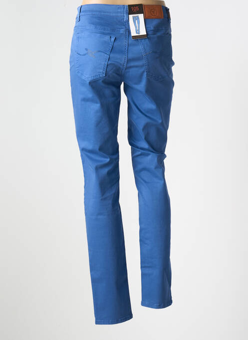 Pantalon slim tissage popeline taille normale bleu TRUSSARDI JEANS femme