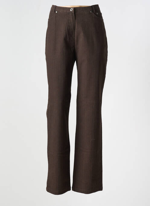 Jeans coupe droite marron SYM pour femme